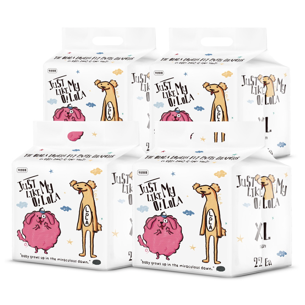 오로라 러버스핏 팬티기저귀 특대 (9-13kg) 22매x4팩