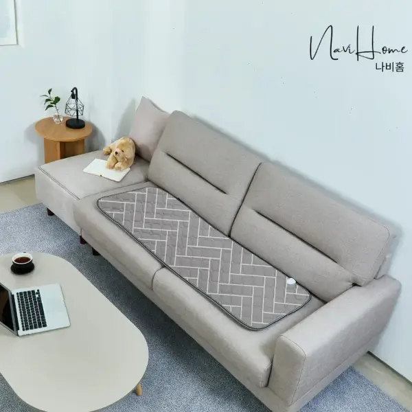 [나비홈] 2026년형 국내생산 헤링본 전자파차단 무자계 온열 탄소 전기 매트 50X140cm (미니싱글)